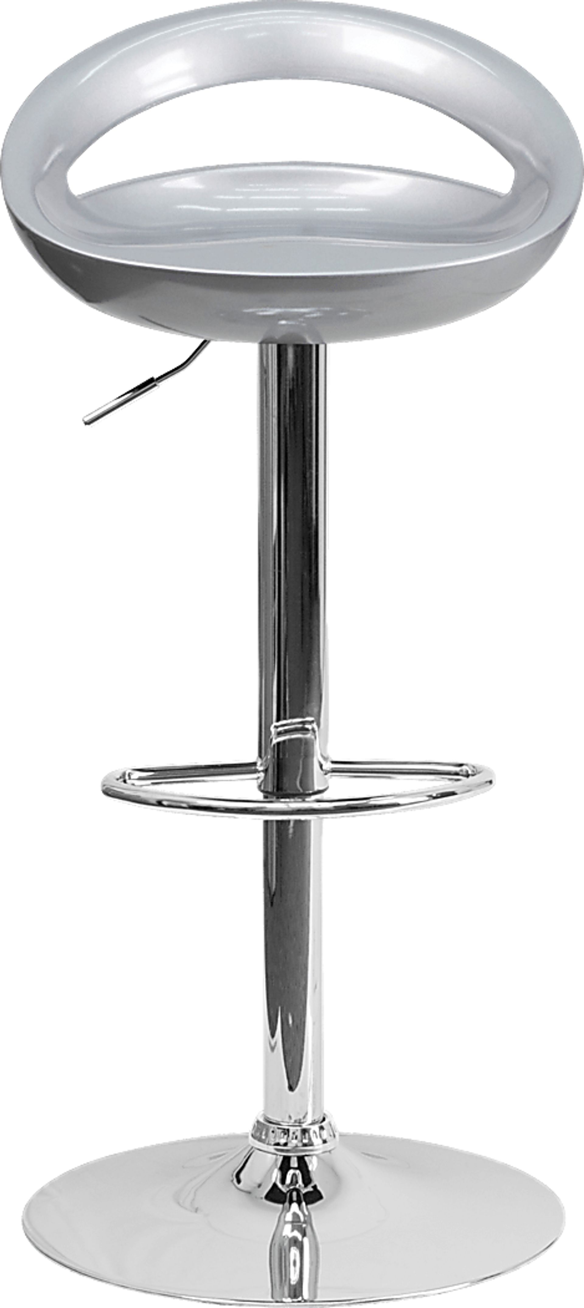 Arley Silver Adjustable Swivel Barstool - Image 2