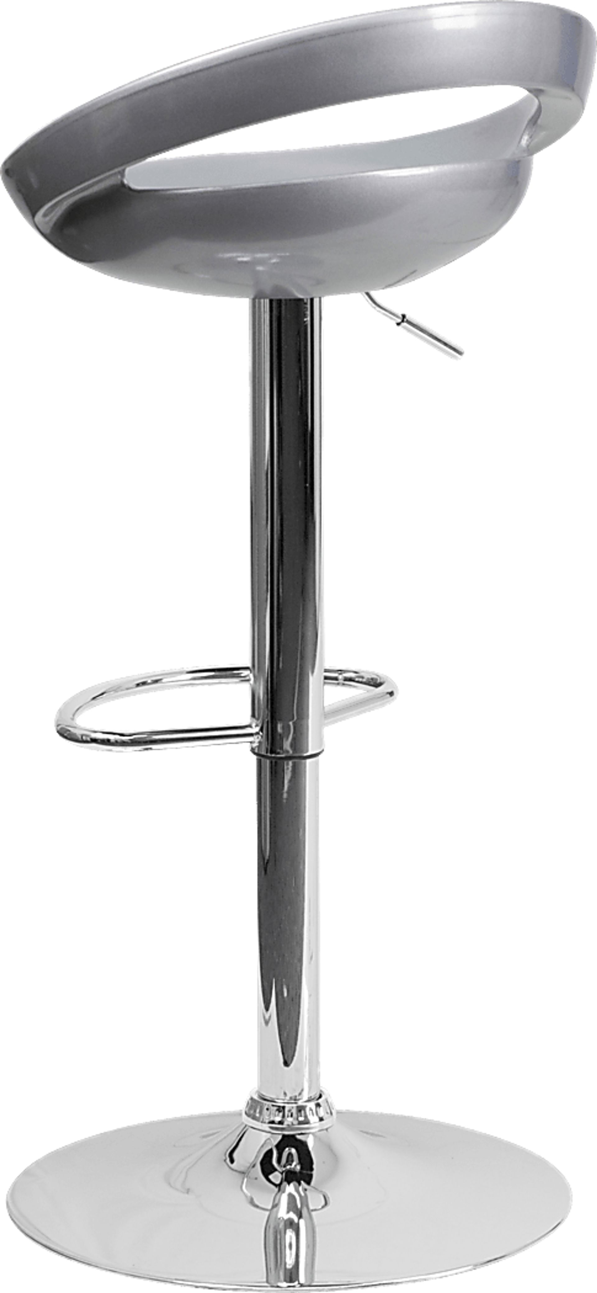 Arley Silver Adjustable Swivel Barstool - Image 4