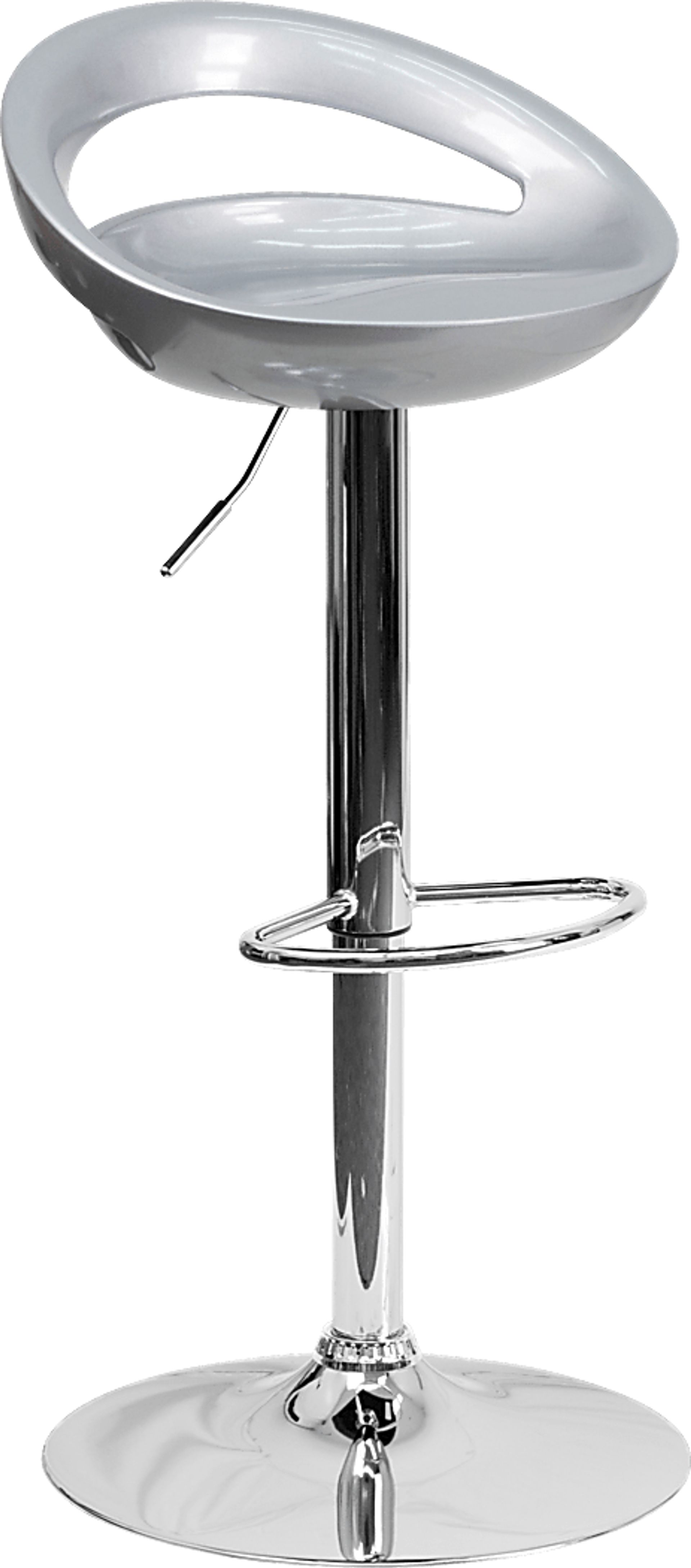 Arley Silver Adjustable Swivel Barstool - Image 1