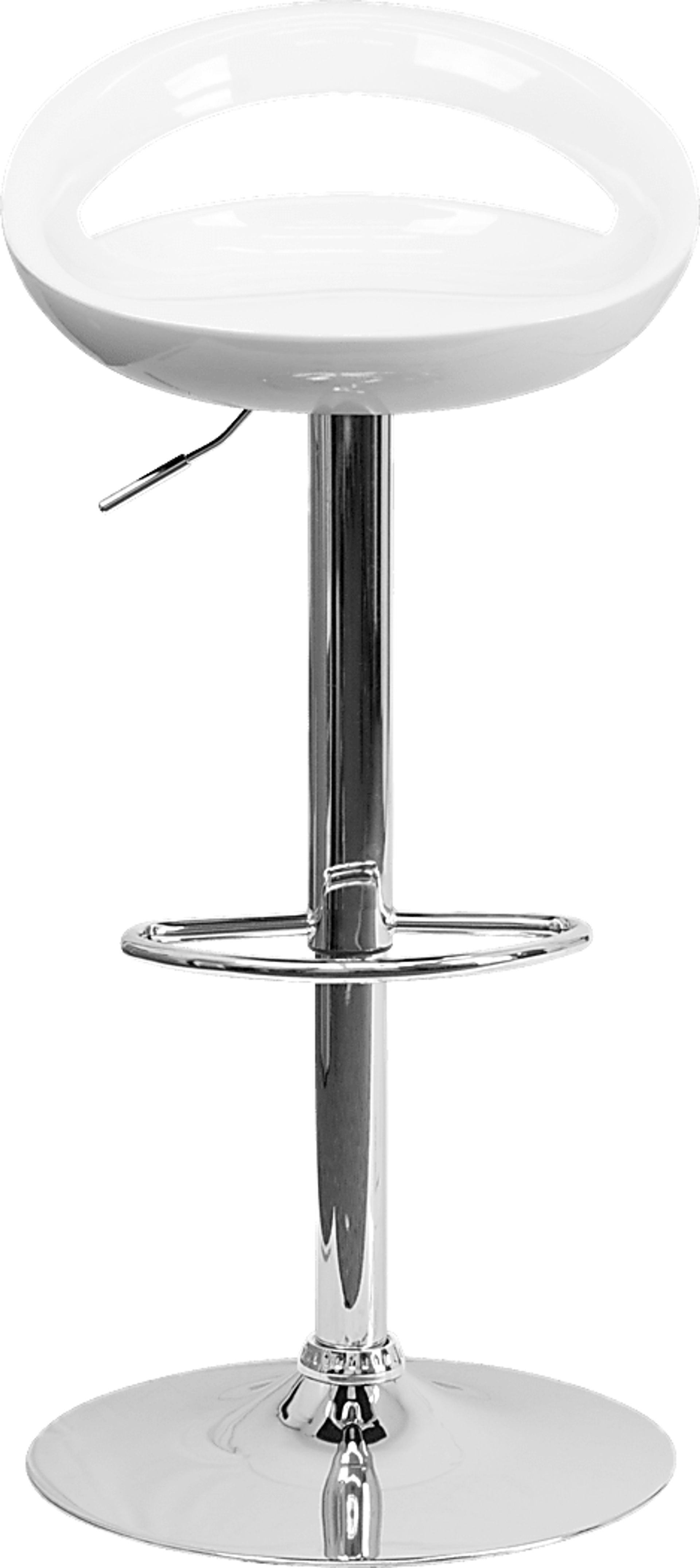 Arley White Adjustable Swivel Barstool - Image 2