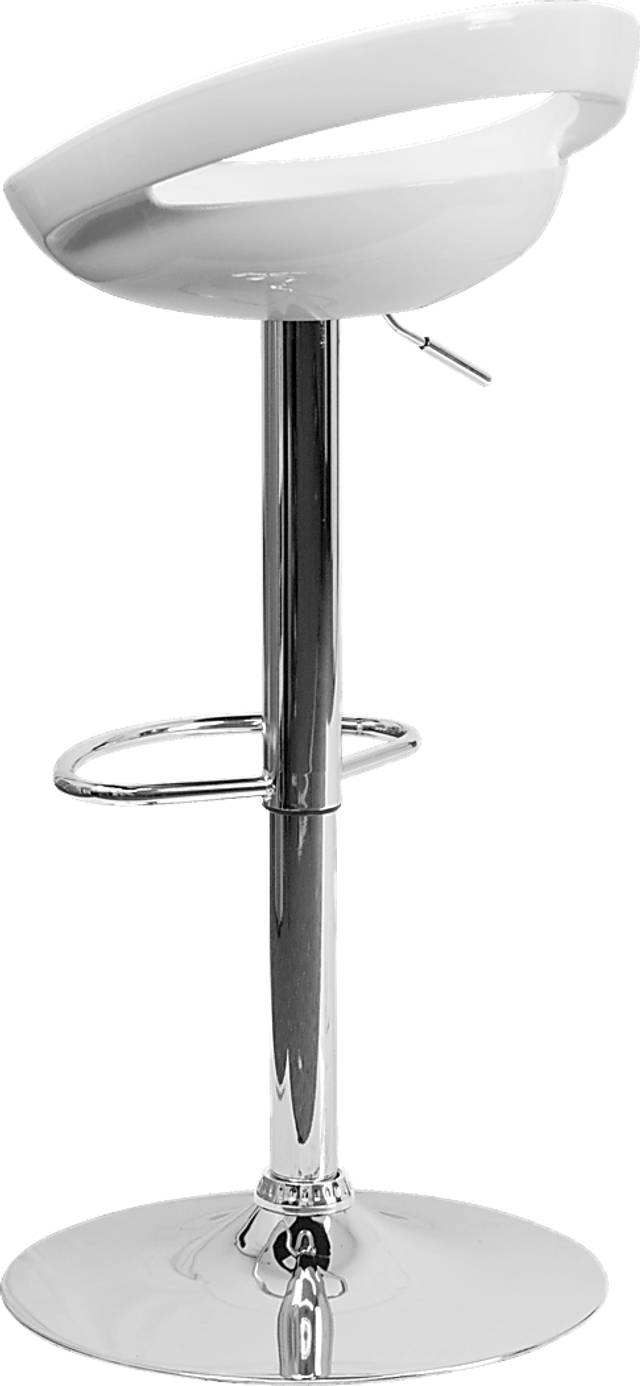 Arley White Adjustable Swivel Barstool - Thumbnail - Image 4