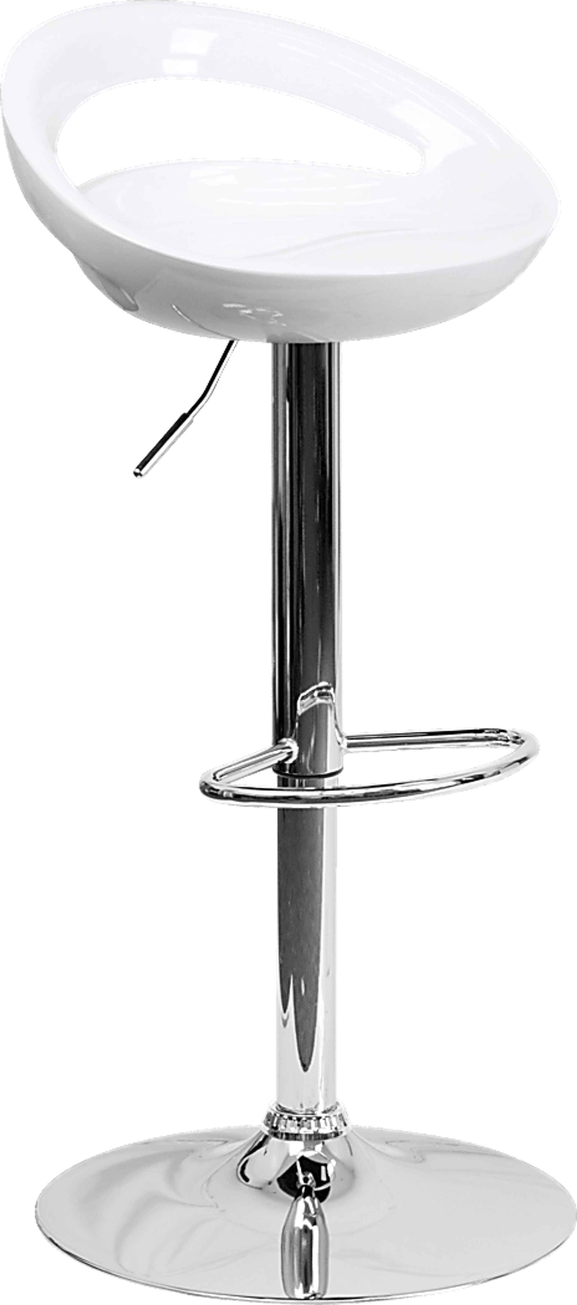 Arley White Adjustable Swivel Barstool - Image 1