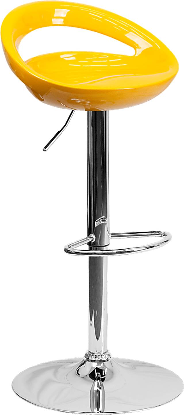 Arley Yellow Adjustable Swivel Barstool - Thumbnail - Image 1