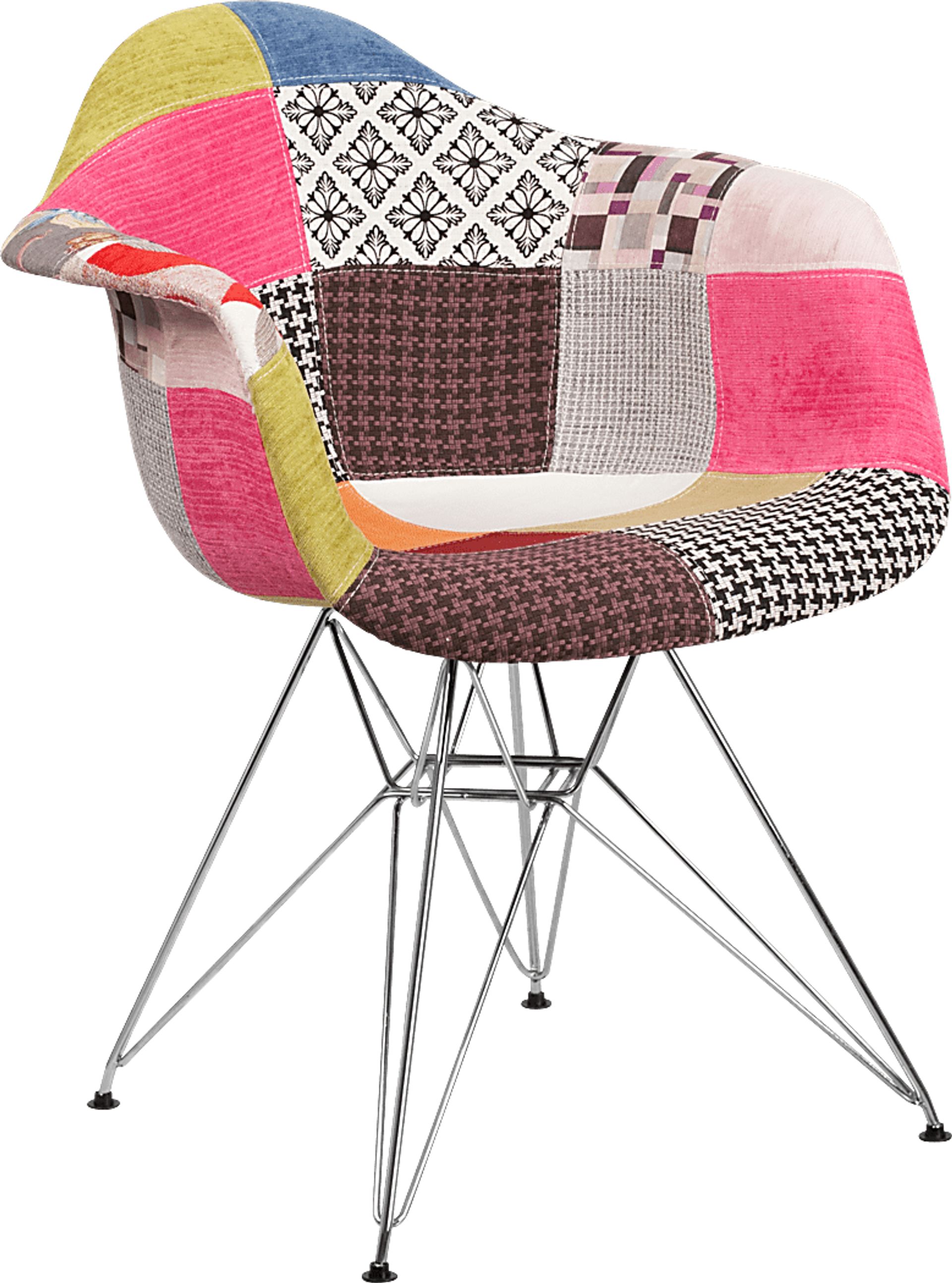Arlingford Pink Chrome Accent Chair - Image 1