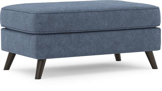 Arlington Denim Ottoman - Thumbnail - Image 1