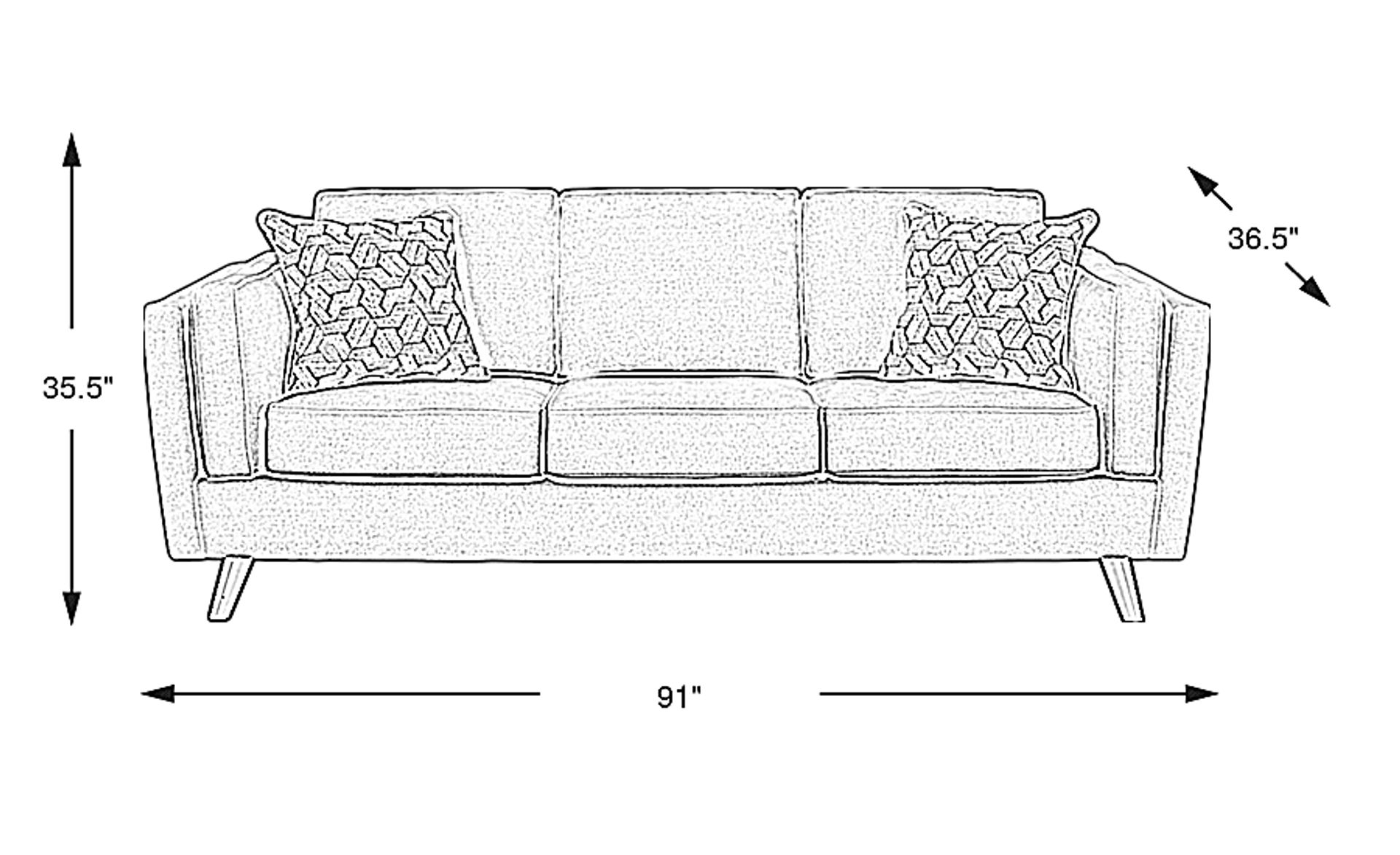 Drew & Jonathan Arlington Seafoam Green Chenille Fabric Sleeper Sofa