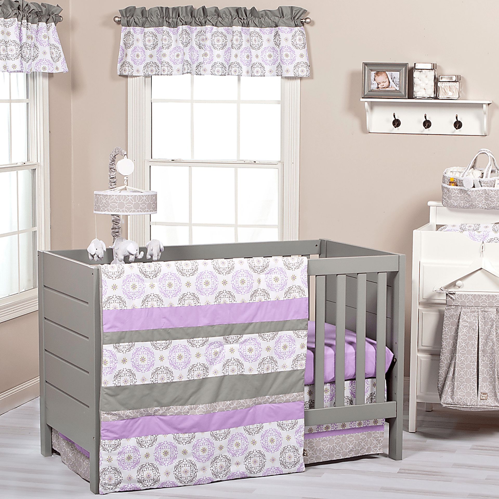 Arlisa Lilac 3 Pc Baby Bedding Set - Image 1