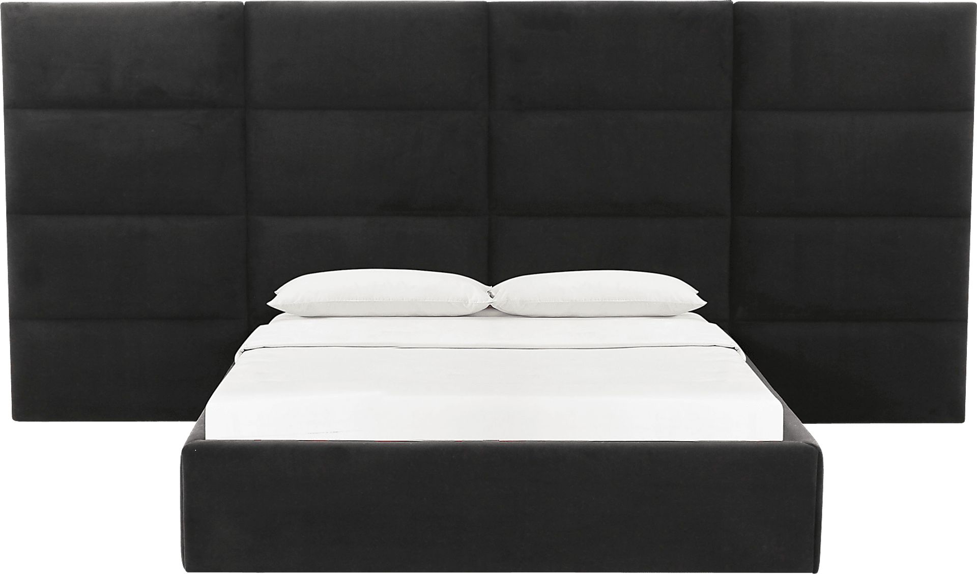 Arliss Black Queen Bed with Wings - Image 3