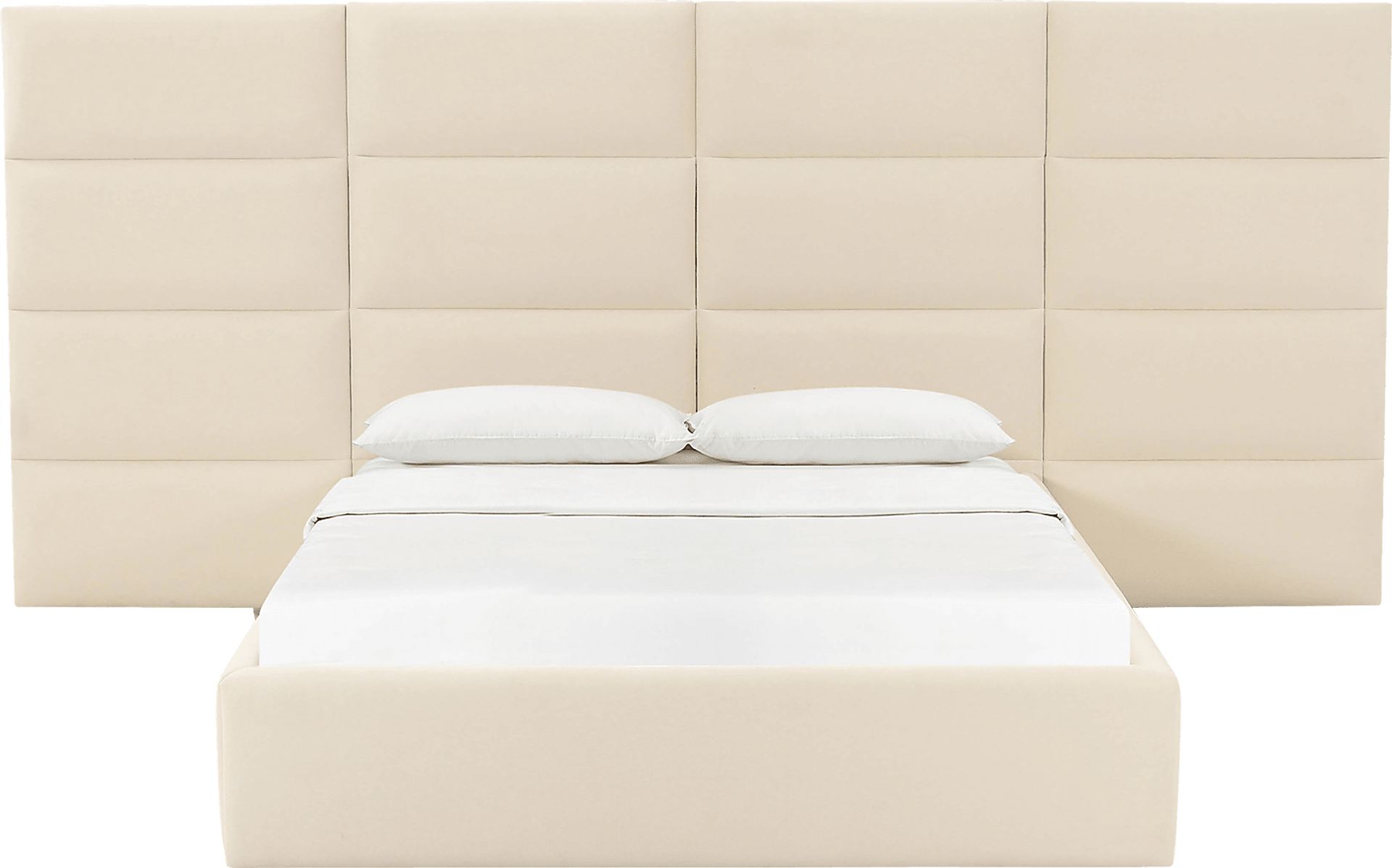 Arliss Cream Queen Bed with Wings - Image 3