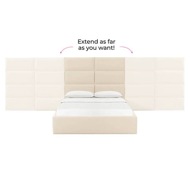 Arliss Cream Queen Bed with Wings - Thumbnail - Image 5