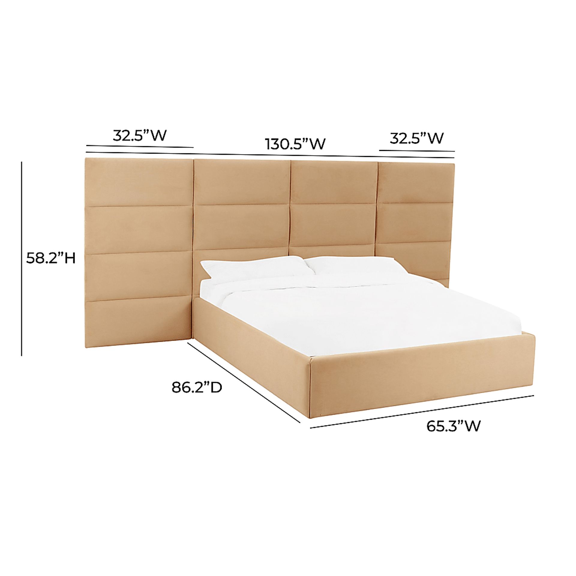 Arliss Yellow Queen Bed with Wings - Image 2