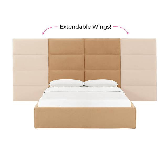 Arliss Yellow Queen Bed with Wings - Thumbnail - Image 4