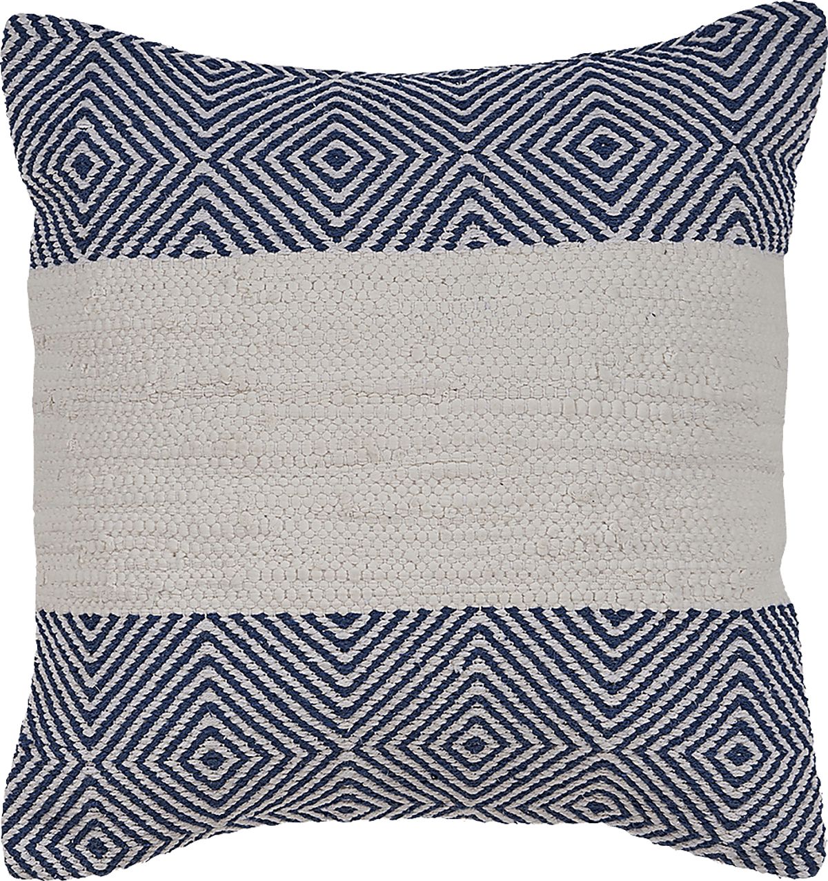 Arlona Navy Blue Cotton Fabric Throw Pillow | Rooms to Go