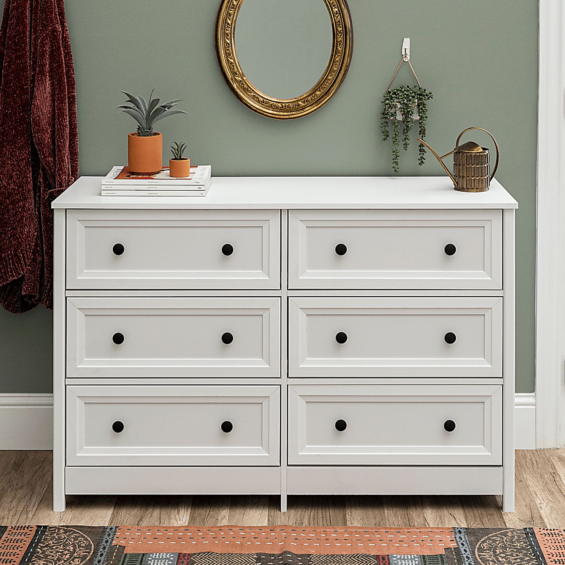 Arlora White 6 Drawer Dresser - Image 5