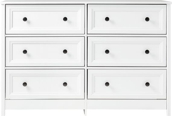 Arlora White 6 Drawer Dresser