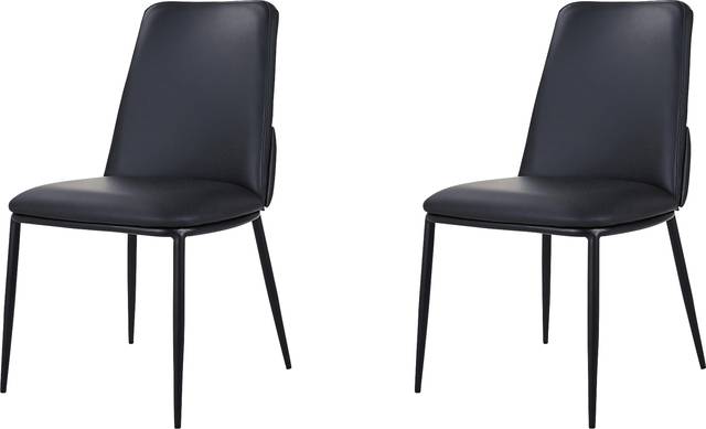 Arlowe Black Side Chair, Set of 2 - Thumbnail - Image 1