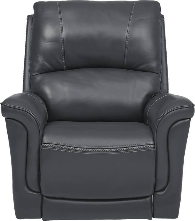 Armano Gray Triple Power Leather Recliner - Thumbnail - Image 1
