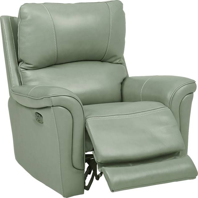 Armano Seafoam Triple Power Leather Recliner - Thumbnail - Image 3