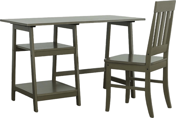 Armentrout Gray Desk with Chair