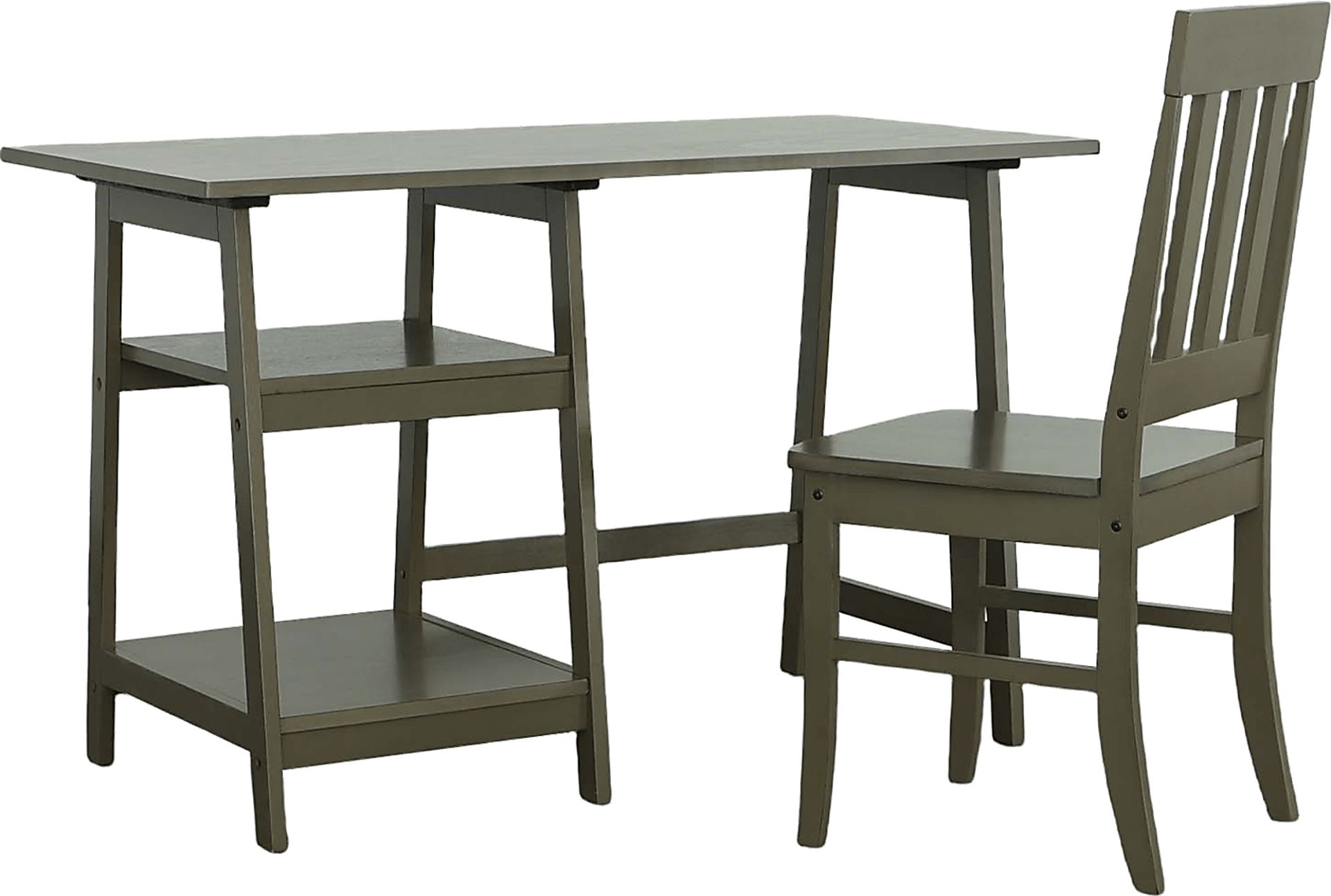 Armentrout Gray Desk with Chair - Image 1