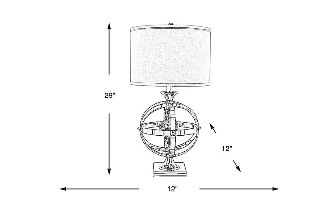 Armillary Silver Table Lamp