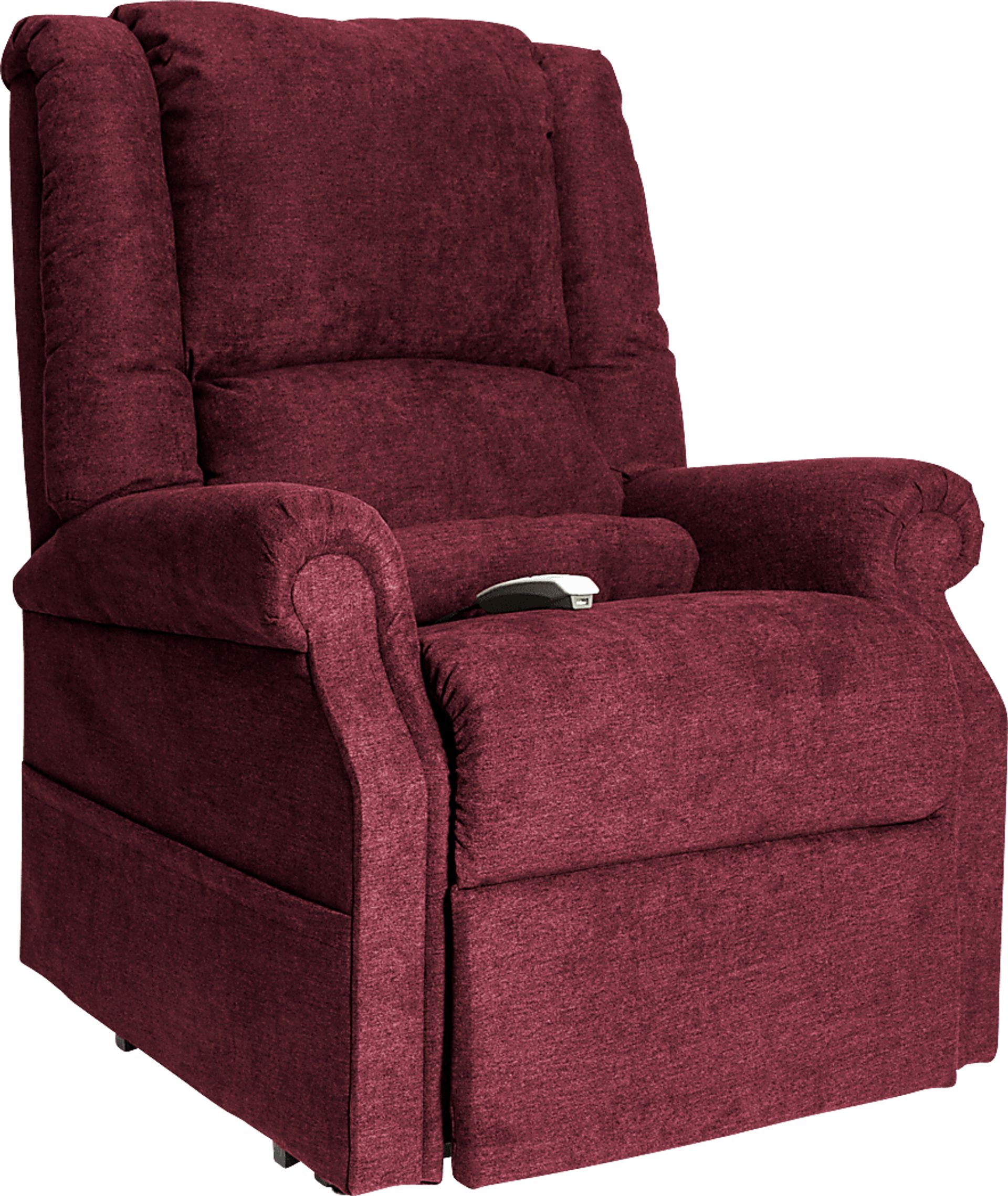 Armim Burgundy Power Lift Recliner - Image 1