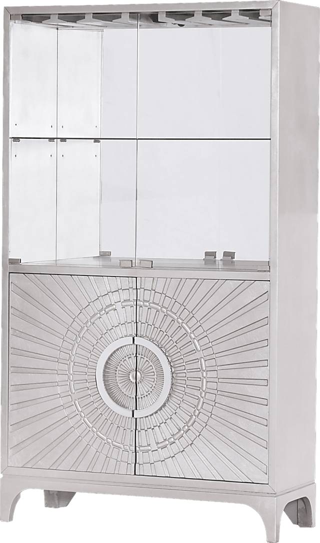 Arminta Silver Bar Cabinet - Thumbnail - Image 4