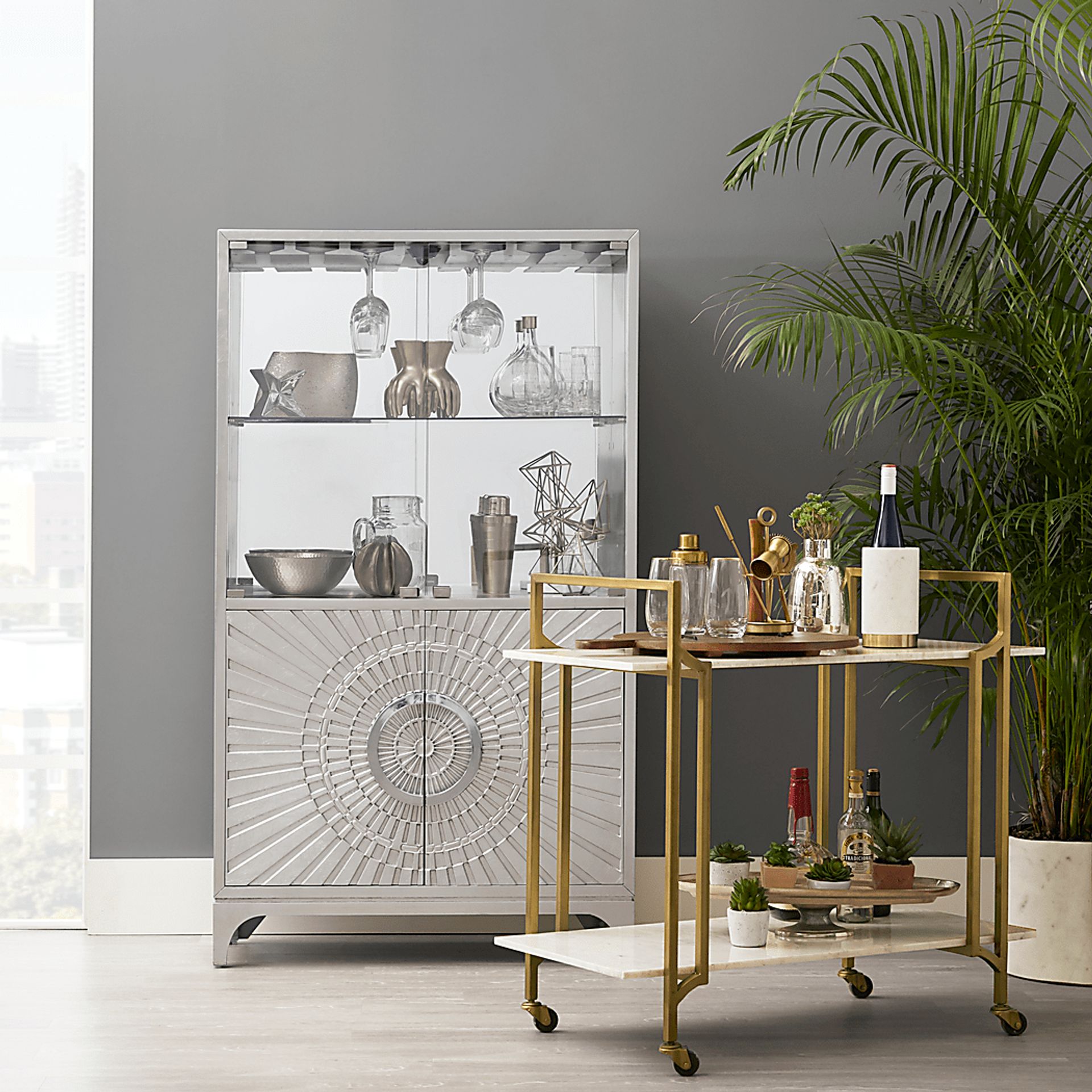 Arminta Silver Bar Cabinet - Image 9