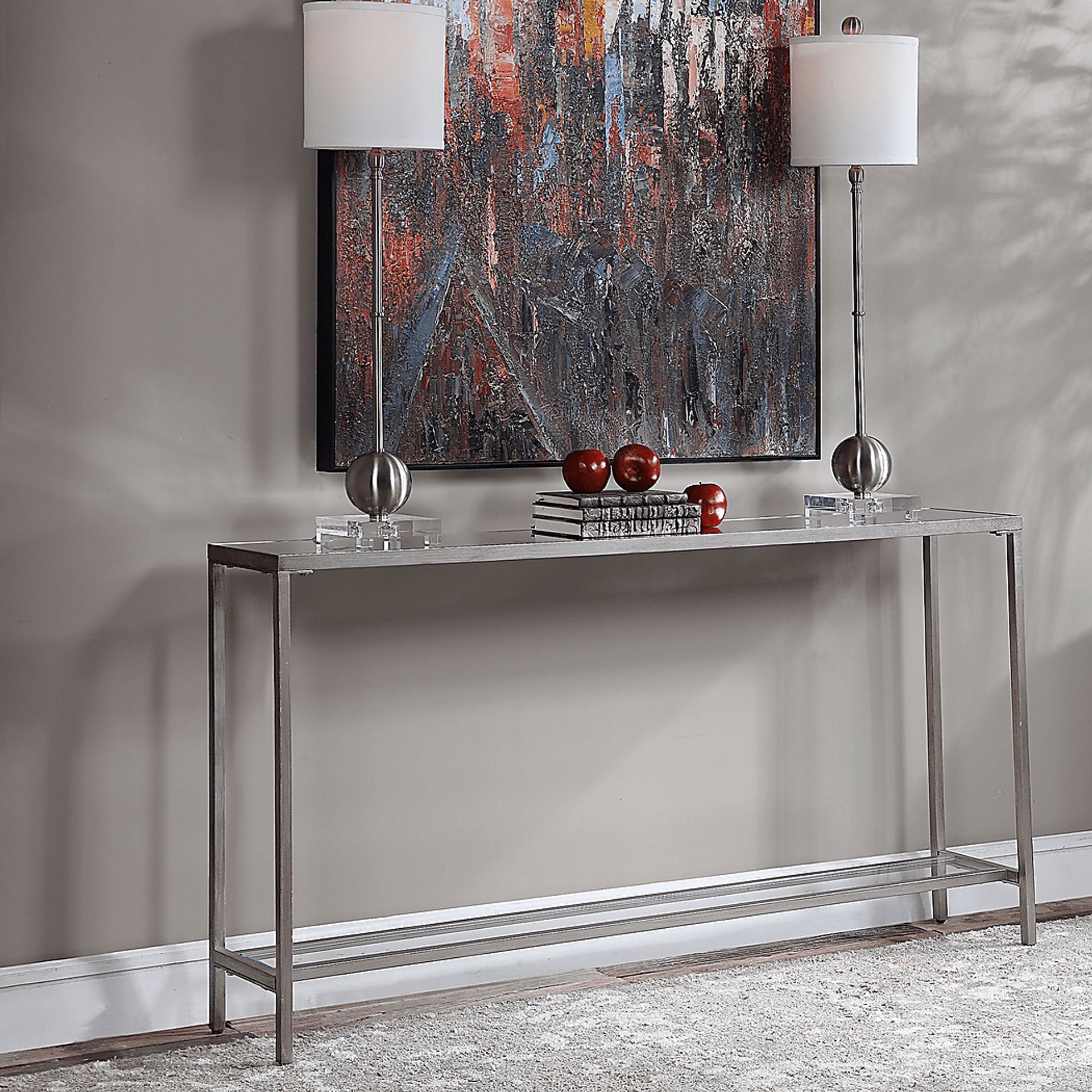 Armistice Silver Sofa Table - Image 5