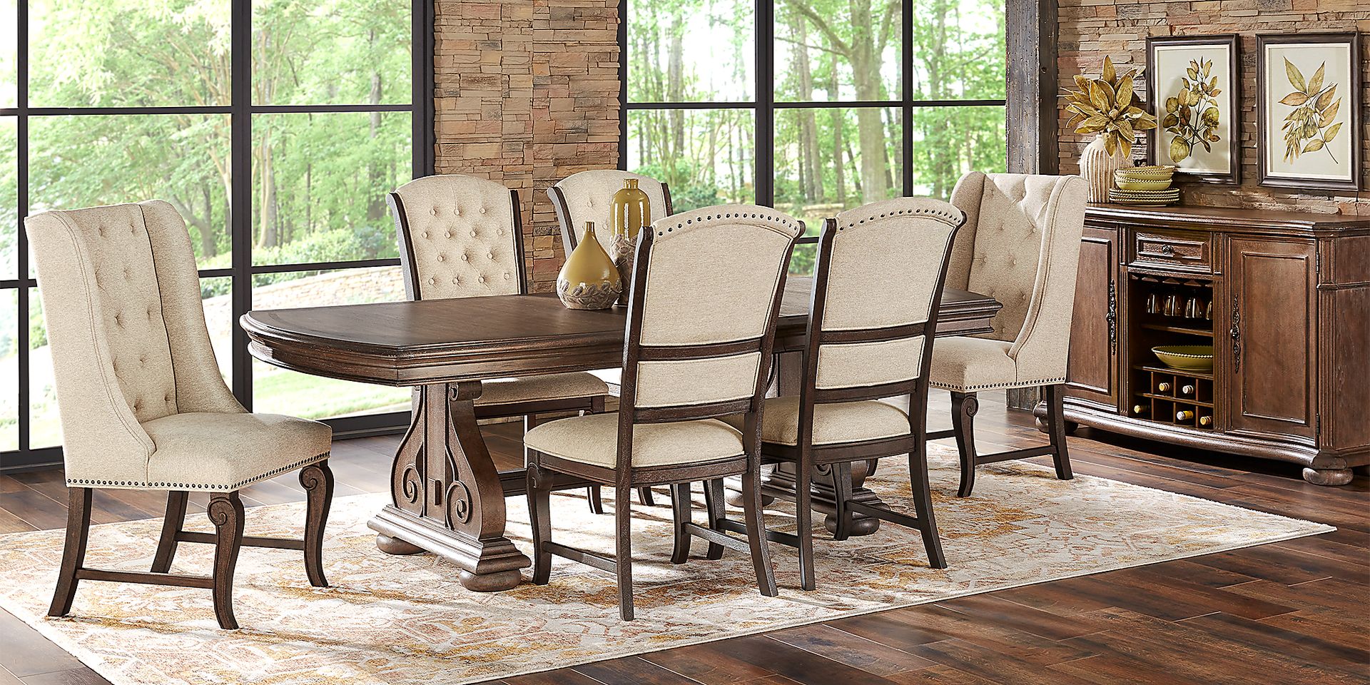 Armitage Brown Dining Table - Image 4