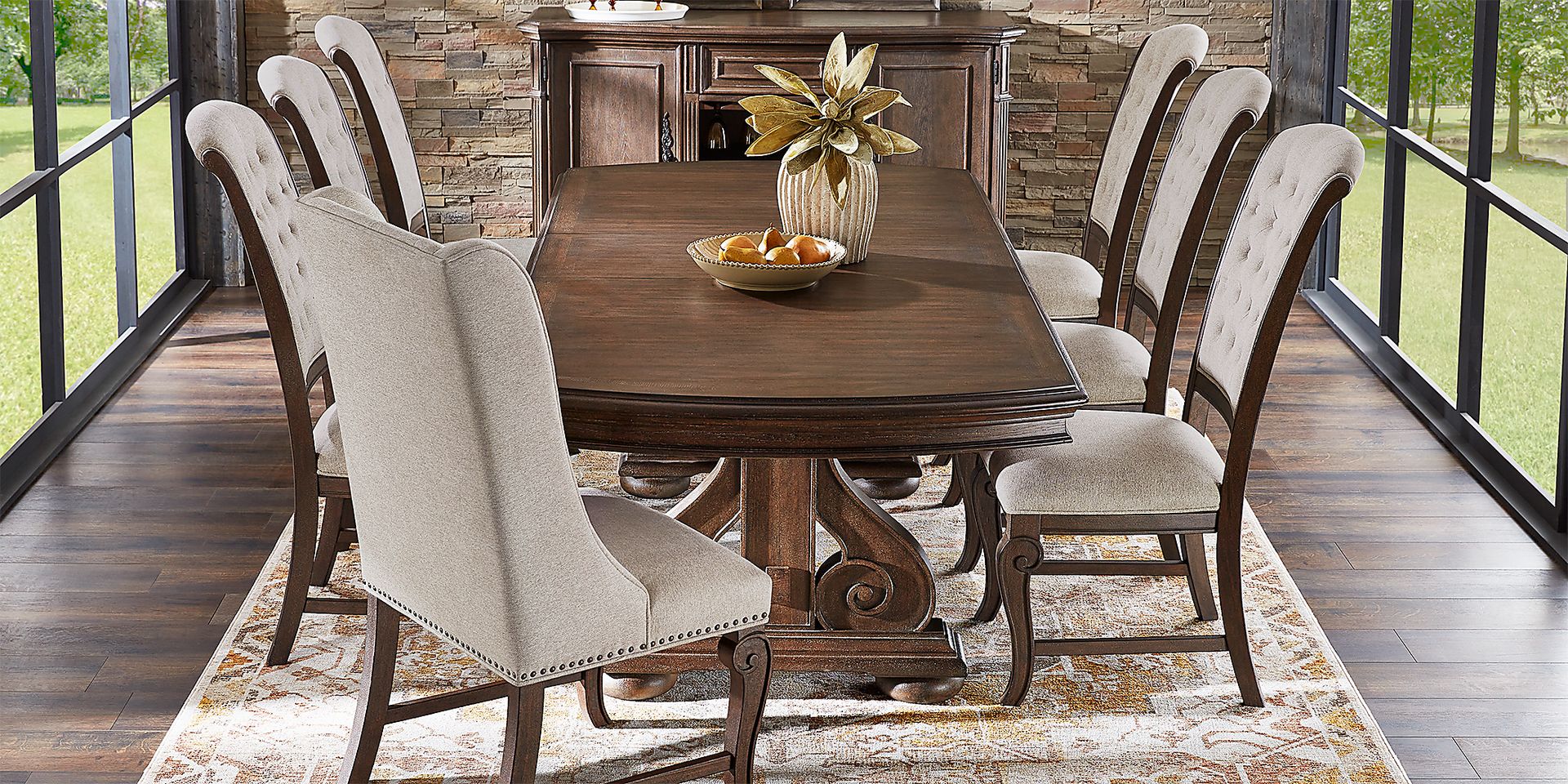 Armitage Cream Arm Chair with Brown Legs - Image 4