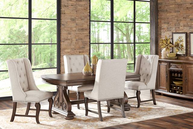 Armitage Cream Arm Chair with Brown Legs - Thumbnail - Image 2