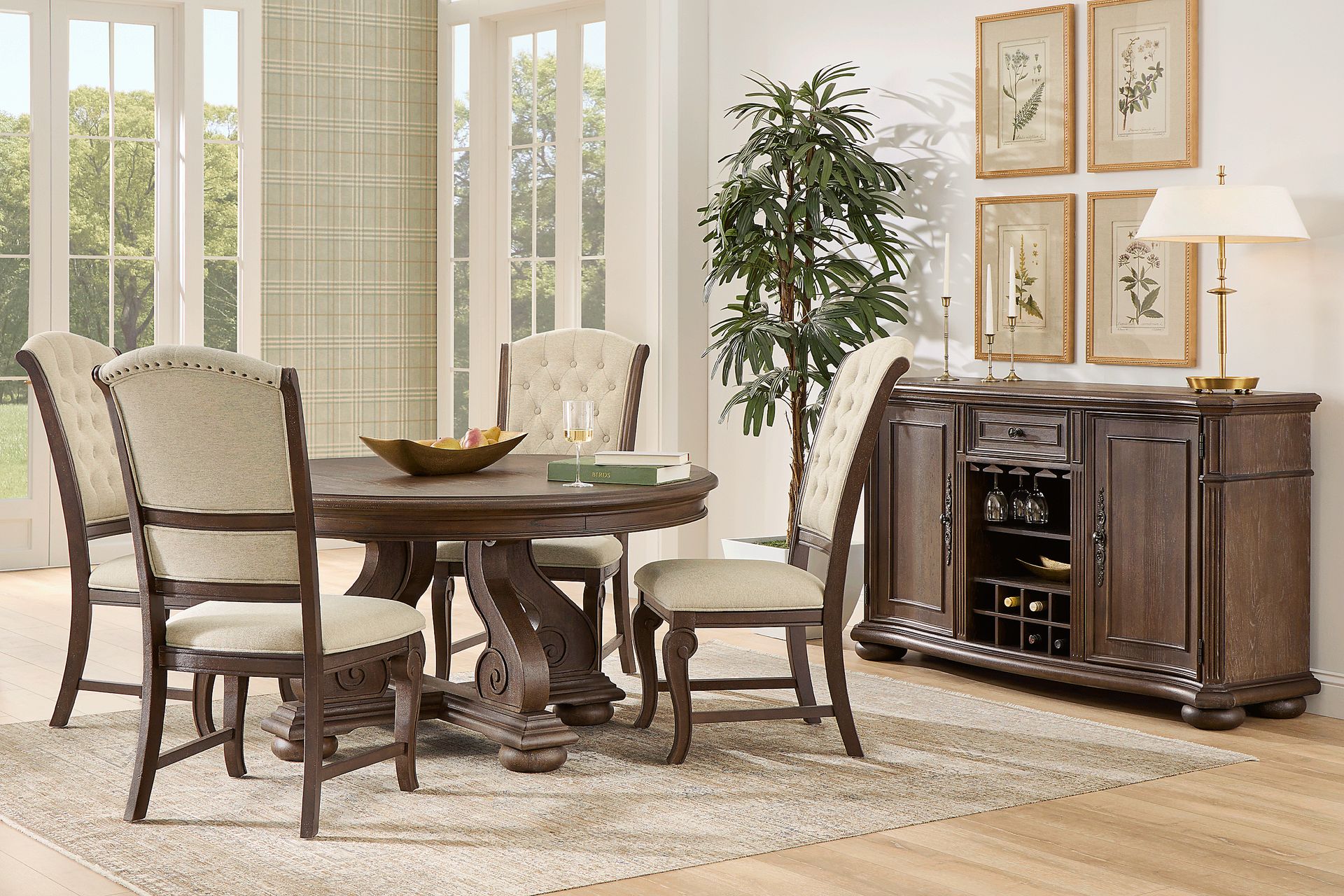 Armitage Brown Round Dining Table - Image 2