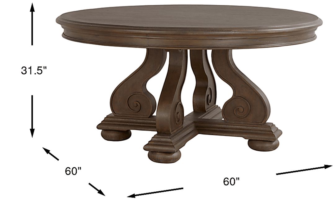 Armitage Brown Round Dining Table