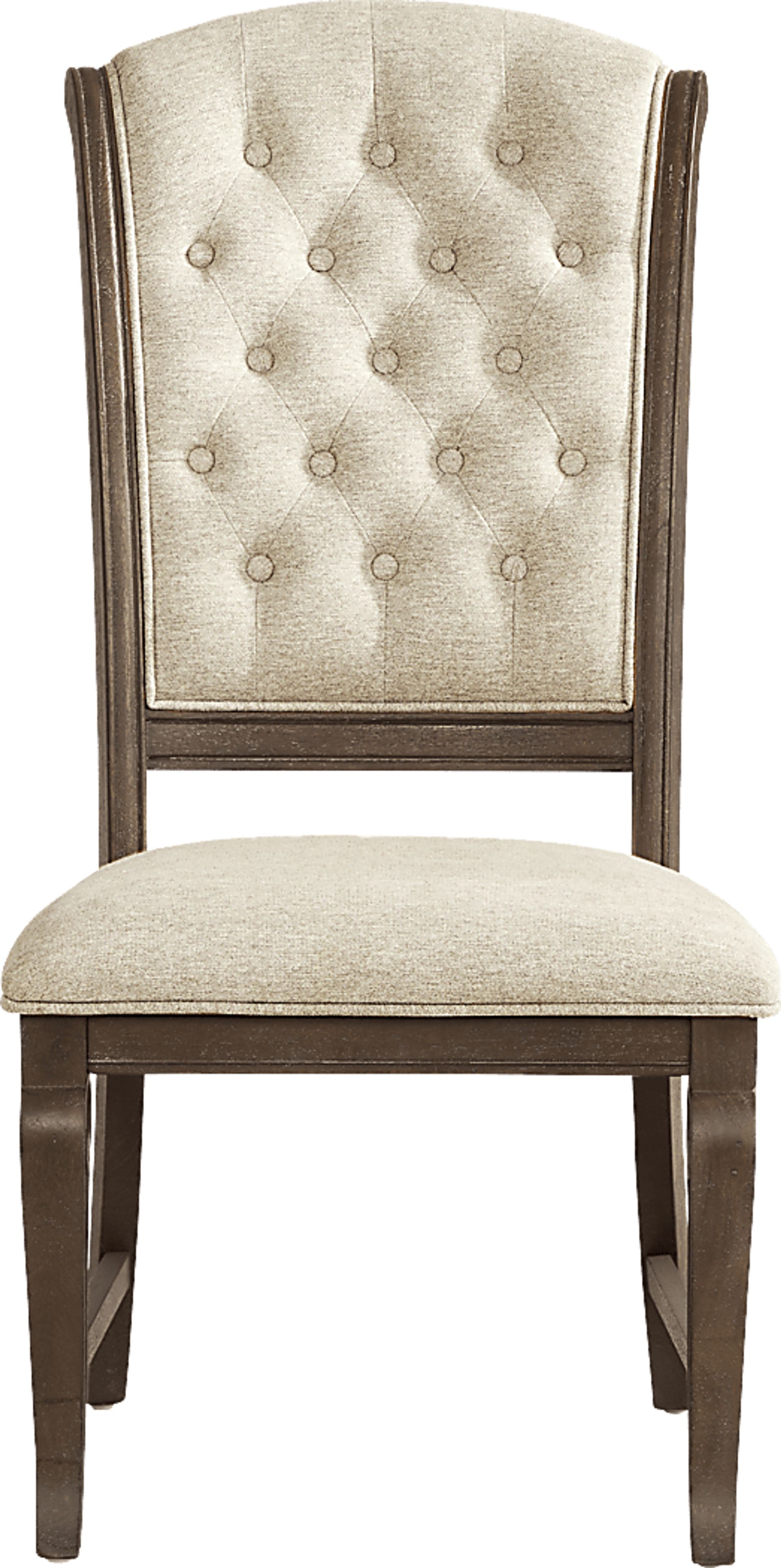 Armitage Cream Side Chair with Brown Legs - Image 6