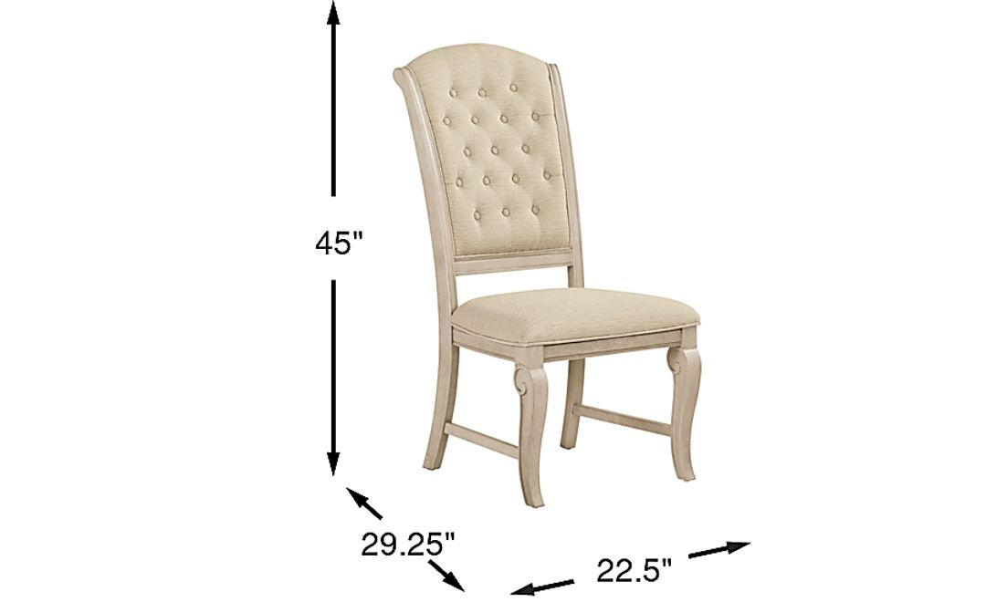 Armitage Cream Side Chair with White Legs