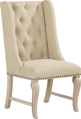 Armitage Cream Arm Chair with White Legs