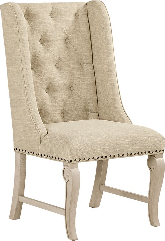 Armitage Cream Arm Chair with White Legs