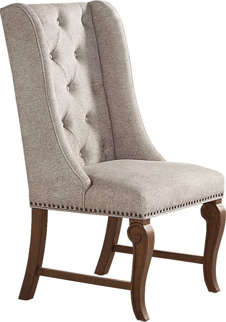 Armitage Cream Arm Chair with Brown Legs