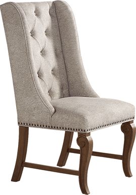 Armitage Cream Arm Chair with Brown Legs