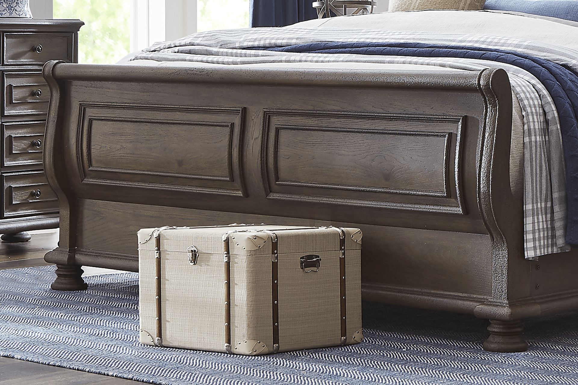 Armitage Dark Brown 5 Pc King Upholstered Bedroom - Image 7