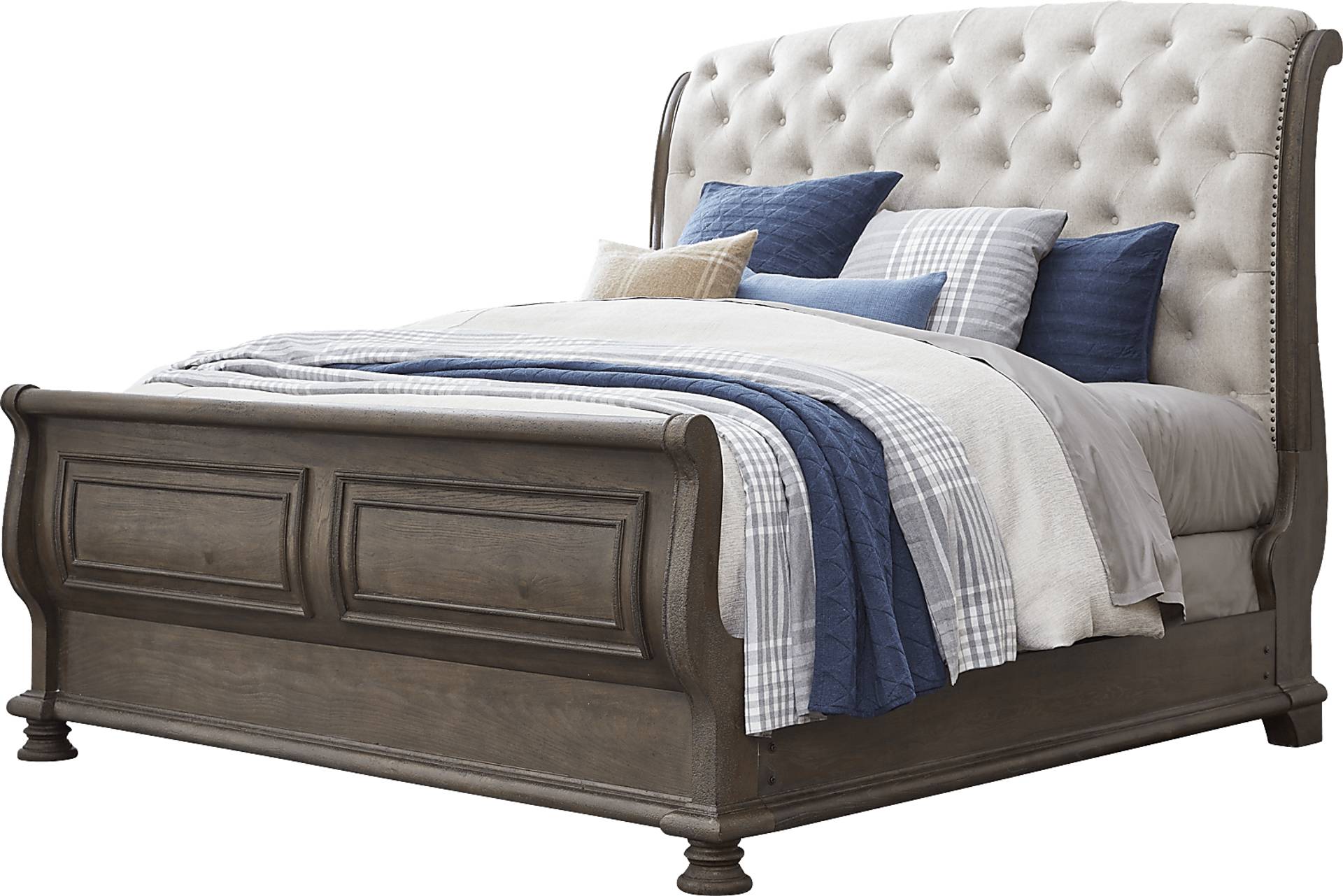 3 pc king upholstered bed