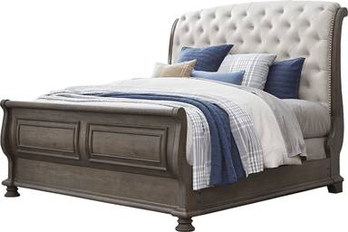 3 pc king upholstered bed