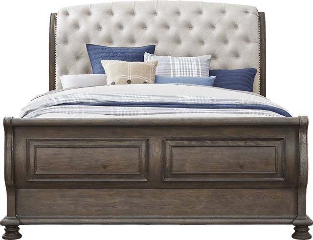 Armitage Dark Brown 3 Pc Queen Upholstered Bed - Thumbnail - Image 4