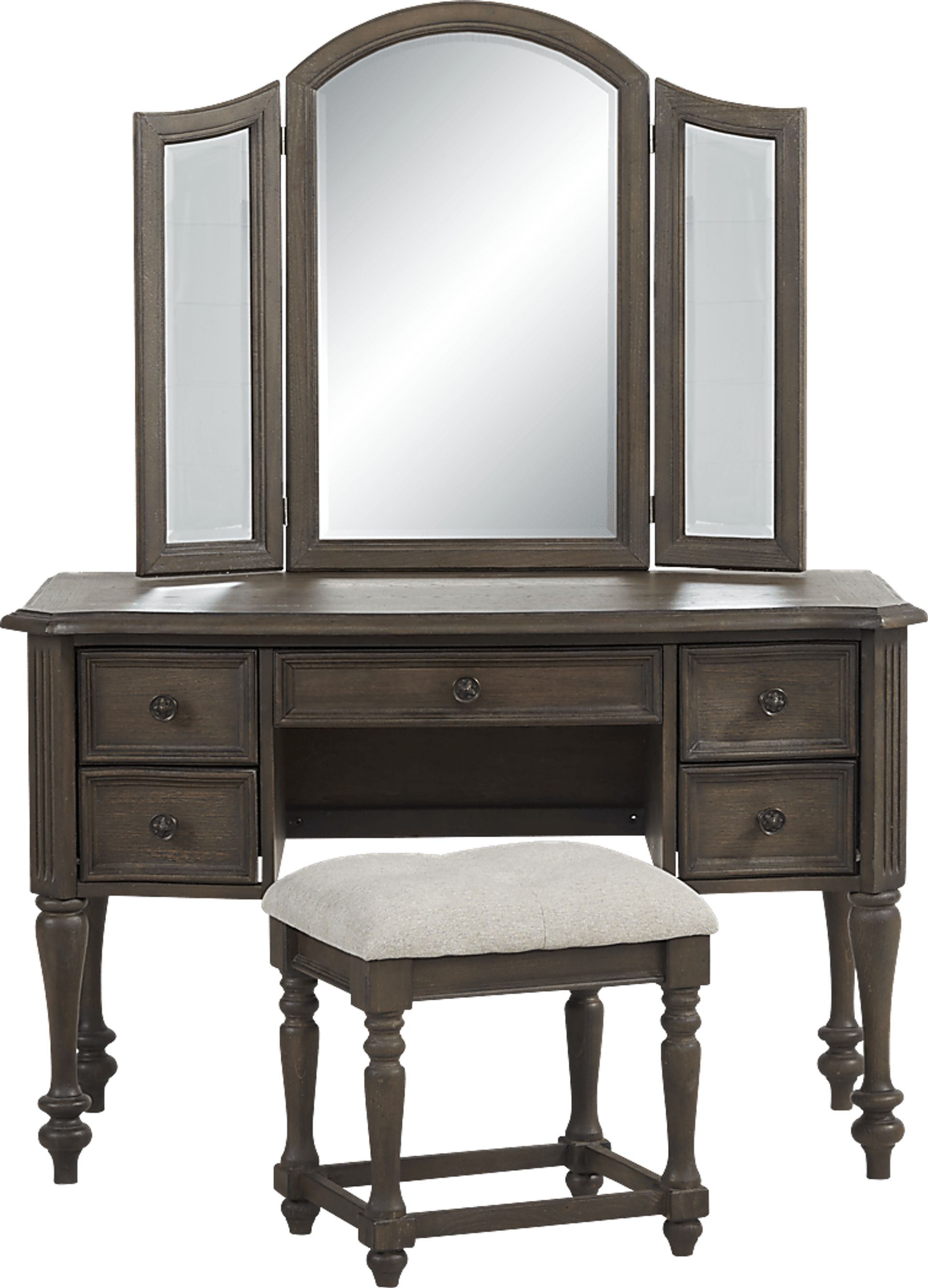 Armitage Dark Brown 3 Pc Vanity Set - Image 1