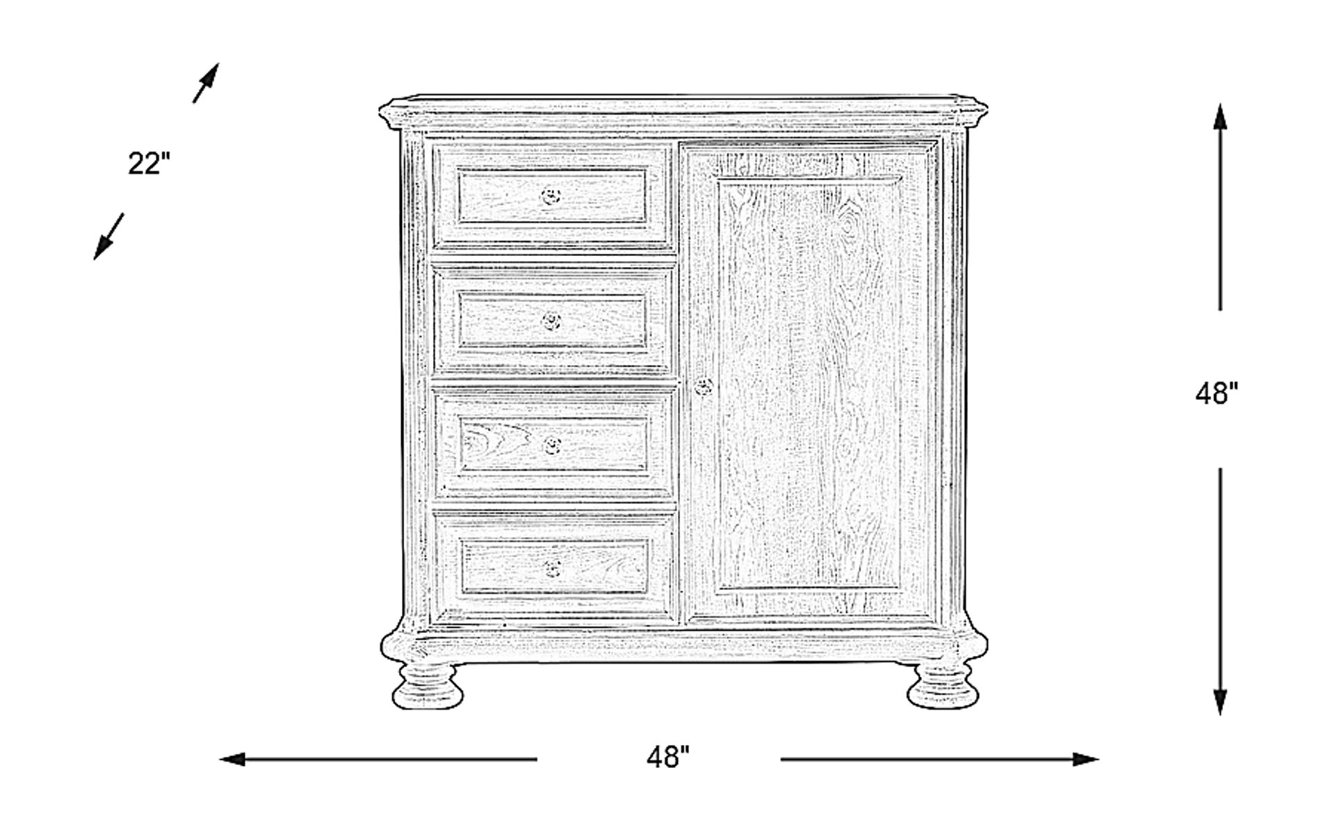 Dimension Image. Please refer to the Dimension Tab on this page for dimension details.