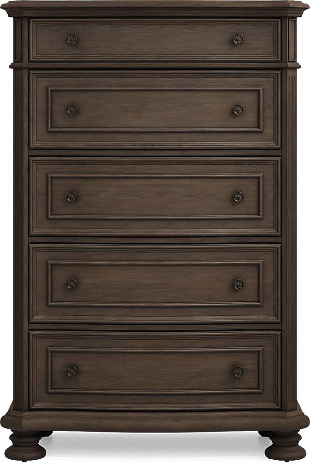 Armitage Dark Brown 5 Pc Queen Upholstered Bedroom - Thumbnail - Image 7
