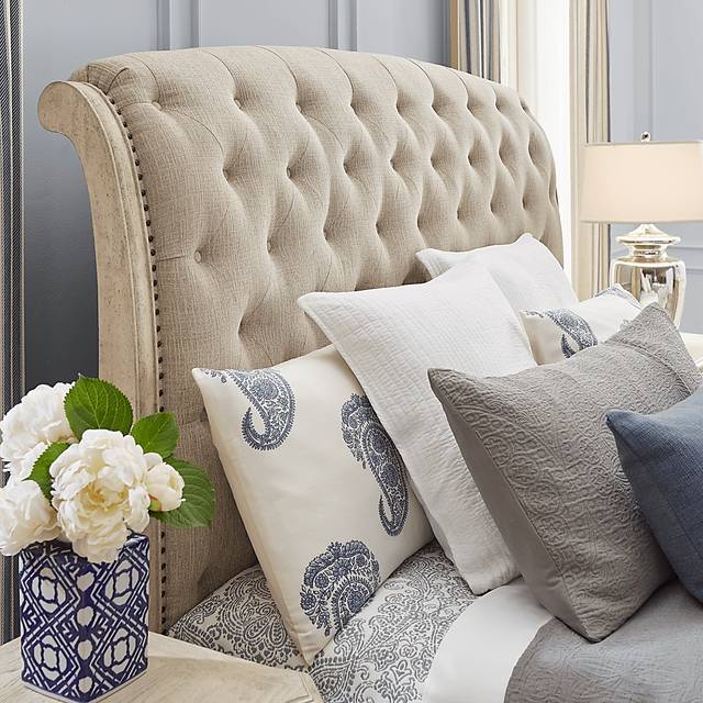 Armitage Off-White 5 Pc King Upholstered Bedroom - Thumbnail - Image 4