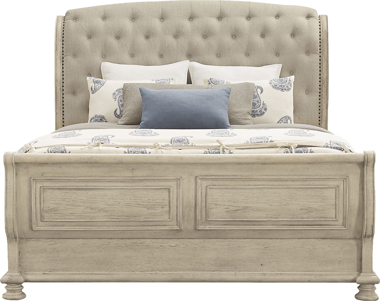 Armitage 5 Pc Off-White Light Wood,White Queen Bedroom Set With Dresser ...