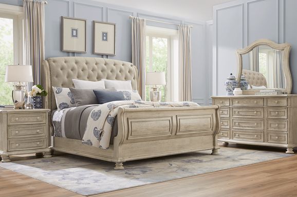 Armitage Off-White 5 Pc King Upholstered Bedroom